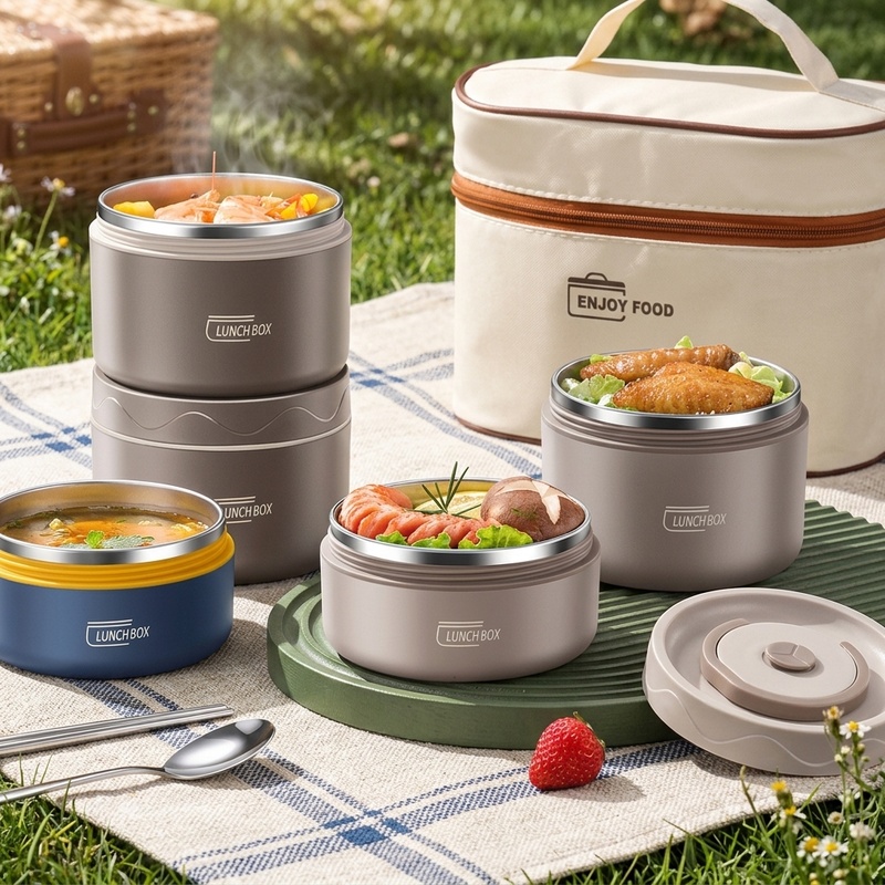 Food Storage Thermos - Przenośny termos obiadowy ze stali nierdzewnej