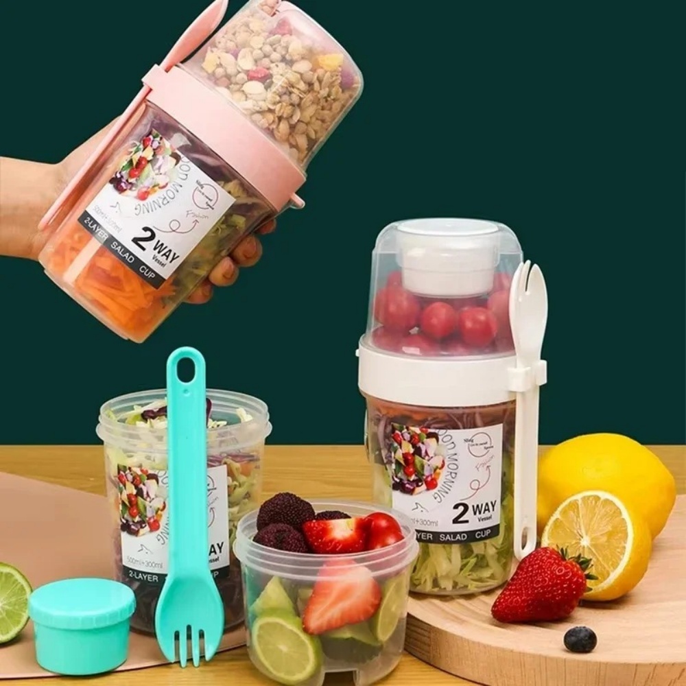 Food Storage Thermos - Przenośny Kubek na Sałatkę Kubek Śniadaniowy
