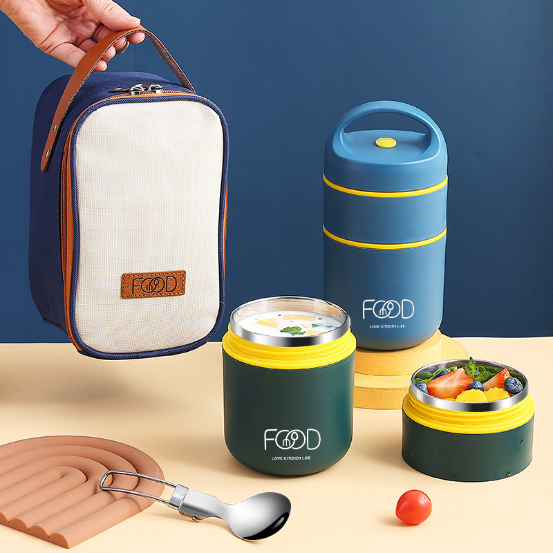 Food Storage Thermos - Dwuwarstwowy pojemnik na lunch ze stali