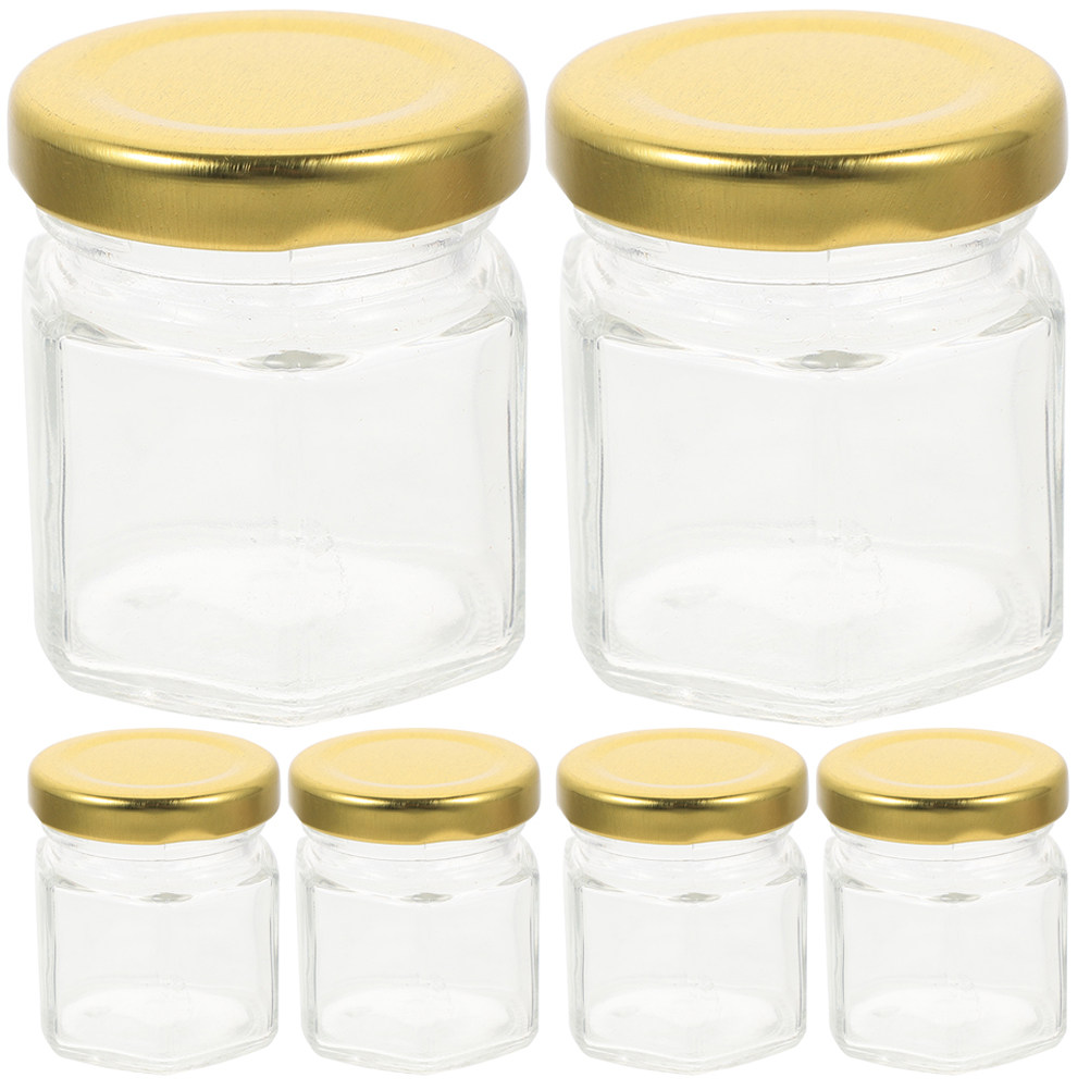 Food Storage Jars & Containers - 6 sztuk szklanych słoików w kształcie