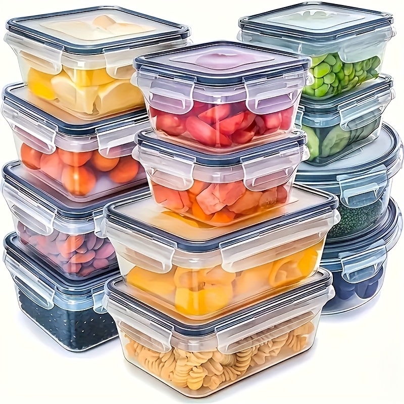 Food Storage Boxes With Lids - Zestaw 8 sztuk zawiera 4 pojemniki