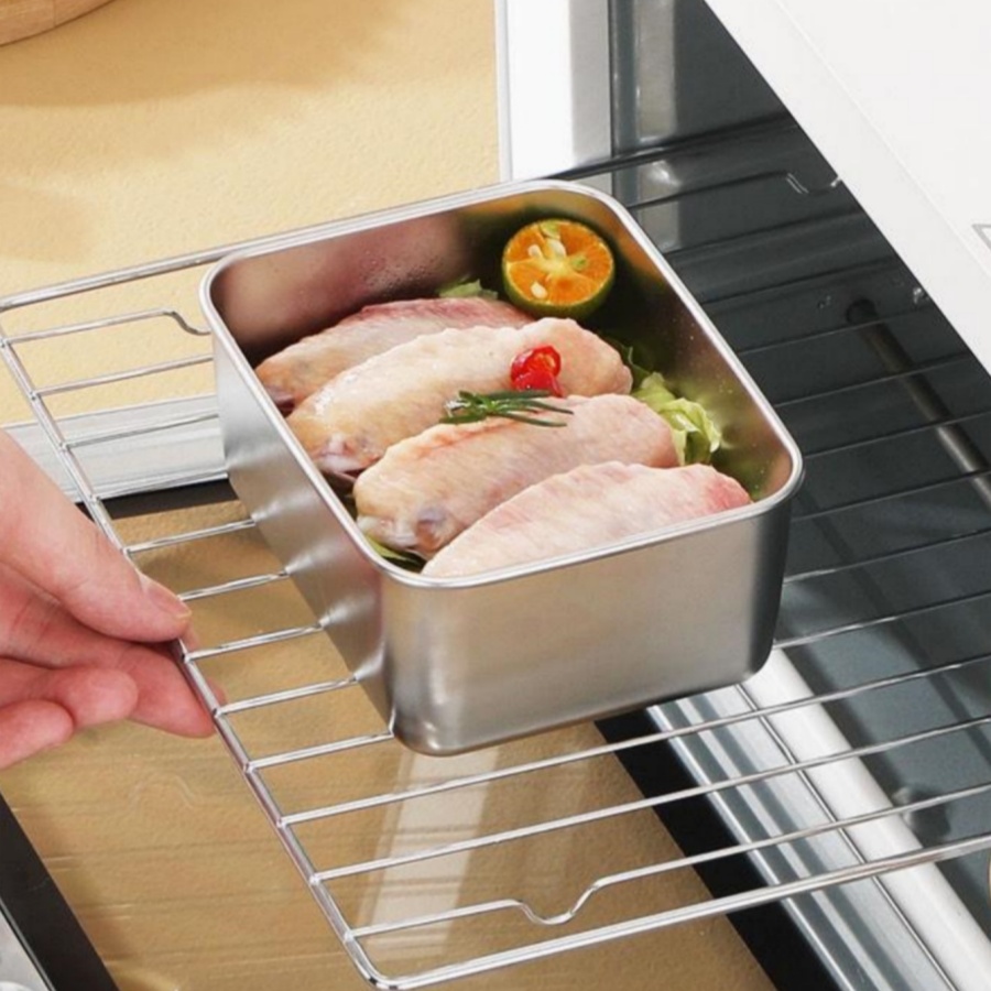 1-2-3-częściowy prostokątny po – Food Storage Box Stainless Steel recenzja i cena