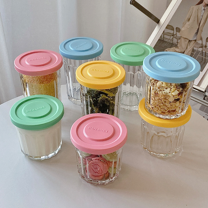 Kolorowe szklane etui zamknięt – Food Storage Jar Glass recenzja i cena
