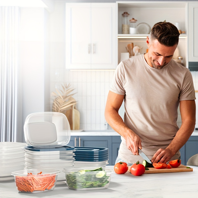 Zestaw 6 przezroczystych, plas – Food Storage Boxes With Lids recenzja i cena