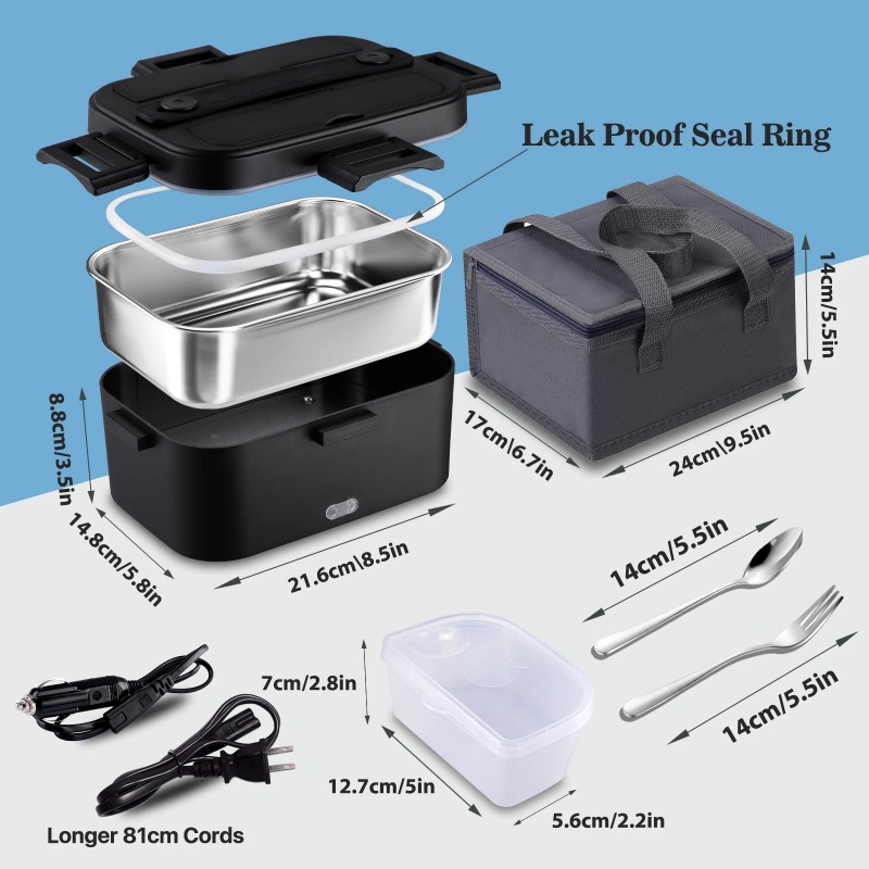 Elektryczny podgrzewany pojemn – Food Storage Box Stainless Steel recenzja i cena