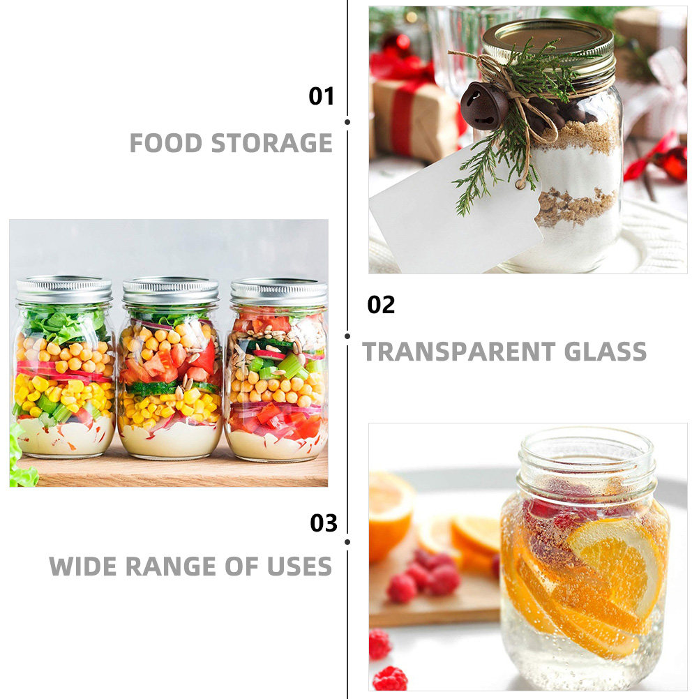 6 szt. Przezroczystych Okrągły – Food Storage Jars & Containers recenzja i cena
