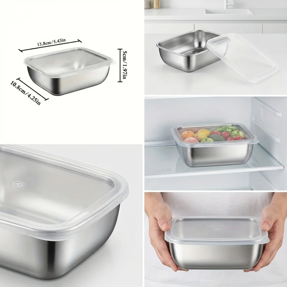 6 SZT. Pojemników na żywność z – Food Storage Box Stainless Steel recenzja i cena