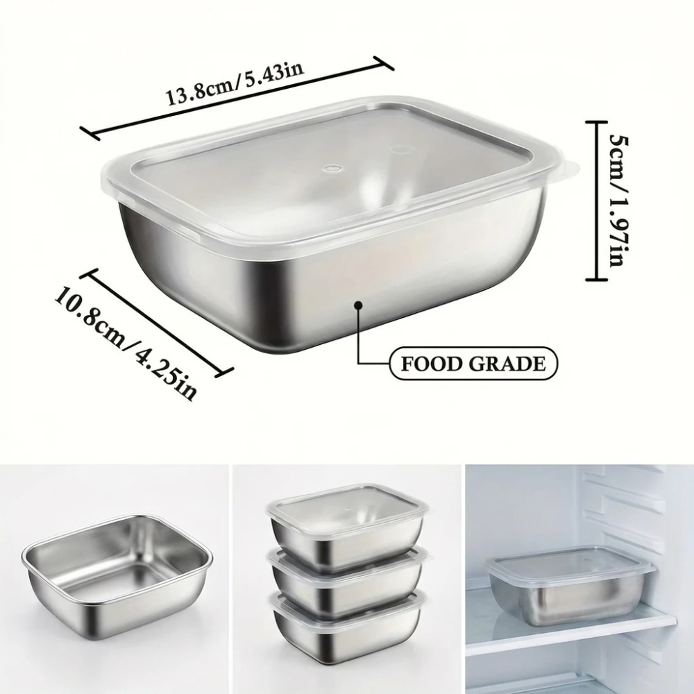 6 SZT. Pojemników na żywność z – Food Storage Box Stainless Steel recenzja i cena