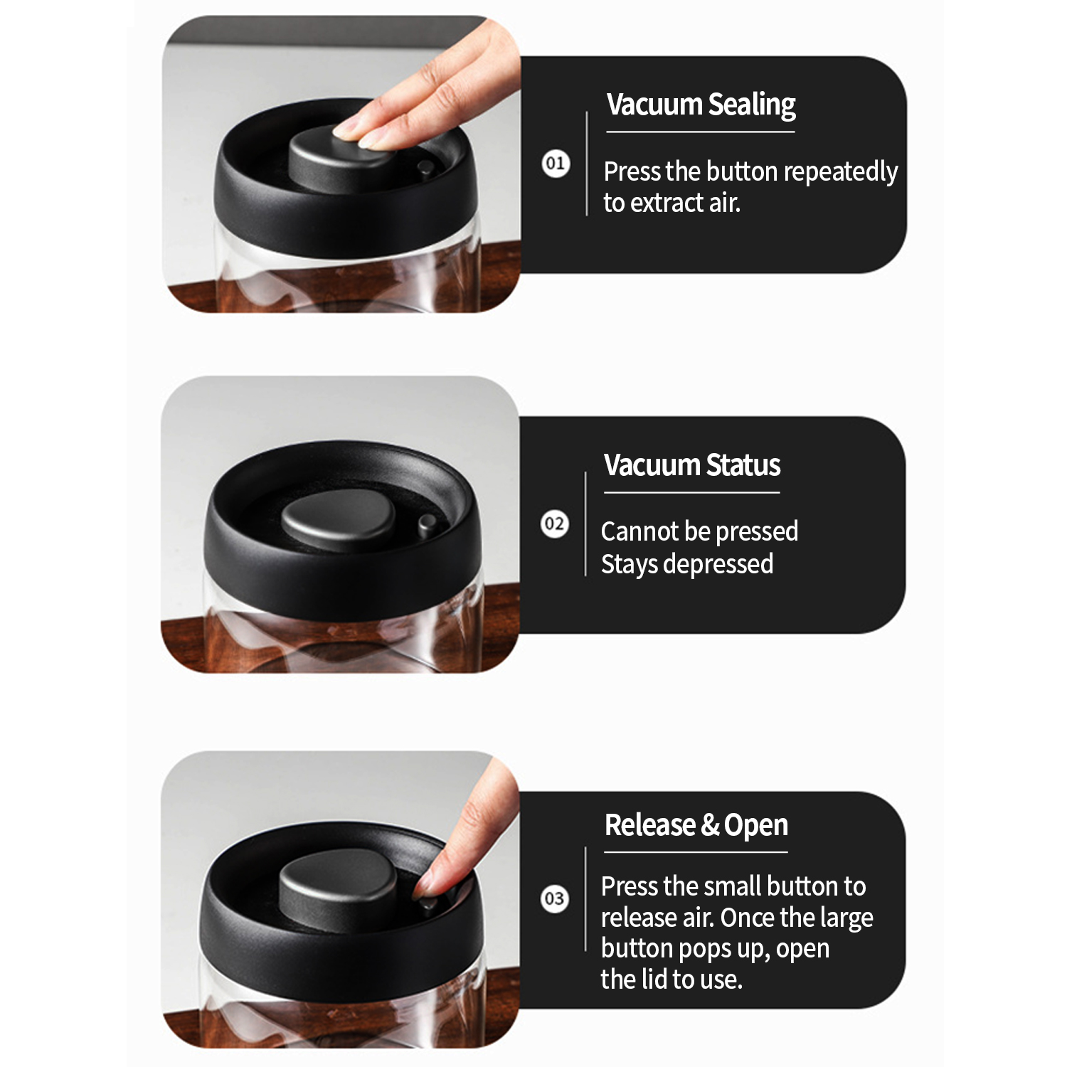 OANKR Próżniowy pojemnik na ka – Food Storage Jars & Containers recenzja i cena
