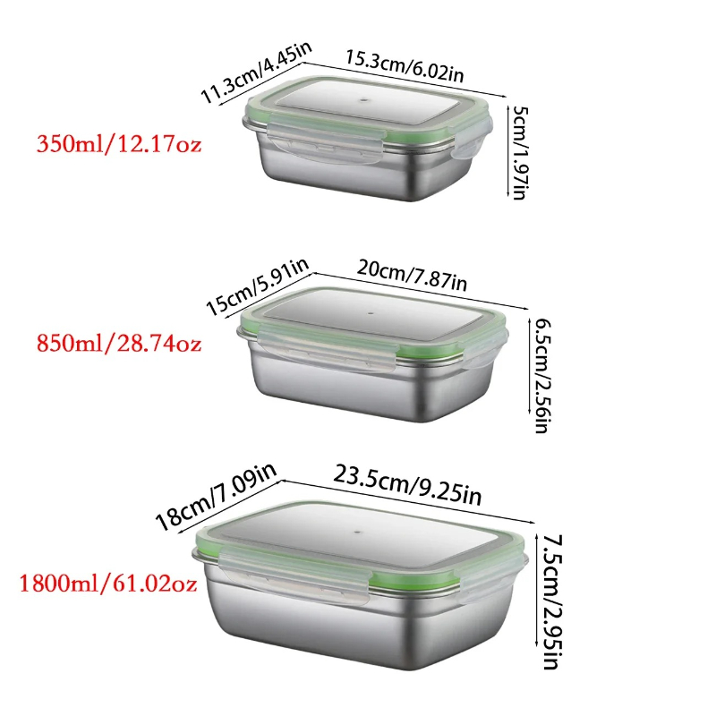 Zestaw pojemników na lunch ze  – Food Storage Box Stainless Steel recenzja i cena