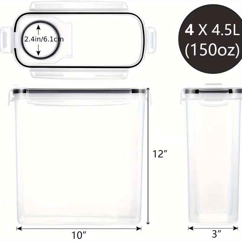 4-pak szczelnych pojemników do – Food Storage In Pantry recenzja i cena