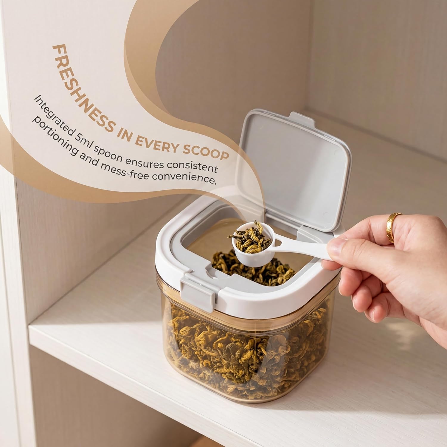2 szt. Pojemnik na kawę z miar – Food Storage Jars Airtight recenzja i cena